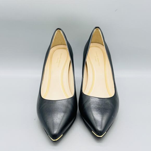 Cole Haan Shoes Womens 8.5 Black Leather Grand Ambition Pumps Pointed Toe Heels - Picture 3 of 13